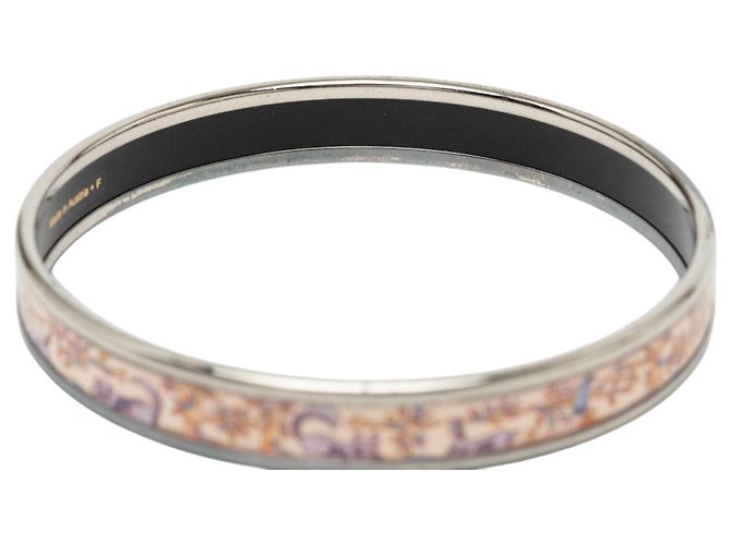 Bracciale rigido Hermès Narrow Enamel Forest Animals Rosa 65 - vista 5