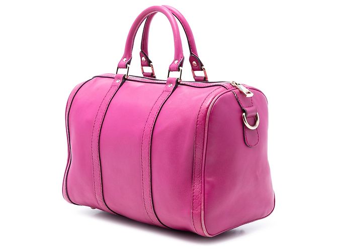 Borsa Boston Joy Gucci Medium in Microguccissima rosa con rifiniture - vista 2