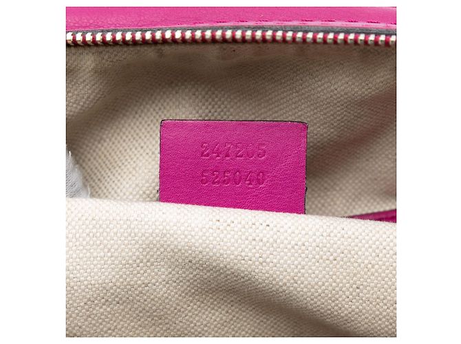Borsa Boston Joy Gucci Medium in Microguccissima rosa con rifiniture - vista 6