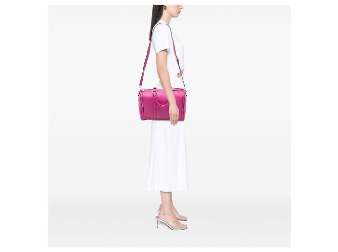 Borsa Boston Joy Gucci Medium in Microguccissima rosa con rifiniture - vista 7