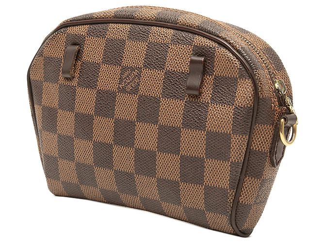 Borsa a tracolla Louis Vuitton Damier Ebene Ipanema Pochette Marrone - vista 2