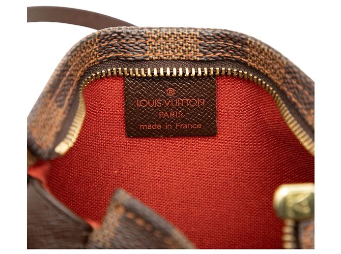 Borsa a mano Louis Vuitton Damier Ebene Trousse Pochette Marrone - vista 5