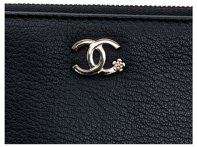 Clutch Chanel Medium Goatskin Lucky Clover O Case Nera Nero - vista 5
