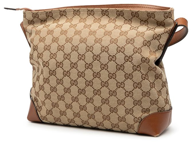 Borsa a tracolla Gucci GG Canvas Web marrone - vista 2