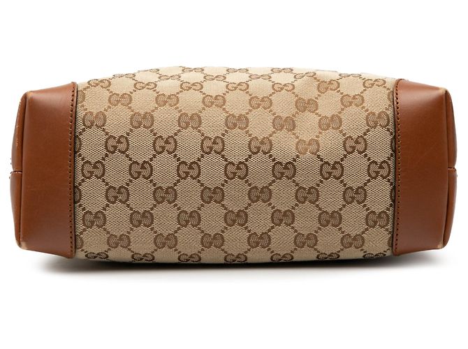 Borsa a tracolla Gucci GG Canvas Web marrone - vista 3