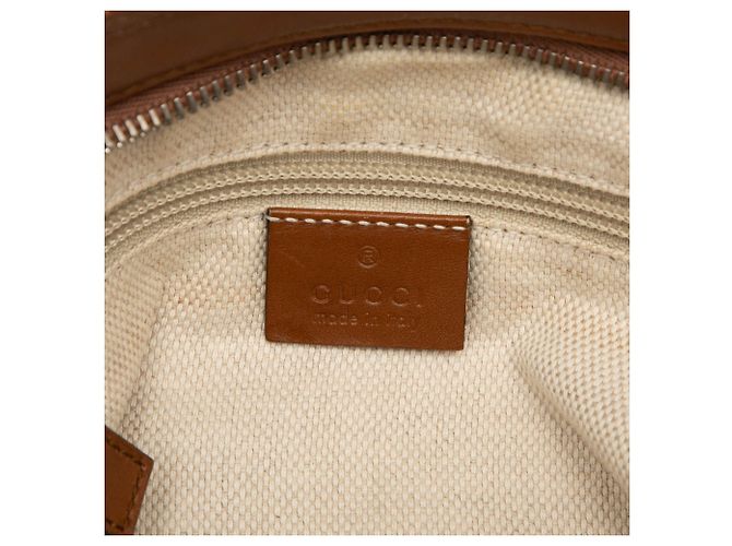Borsa a tracolla Gucci GG Canvas Web marrone - vista 5