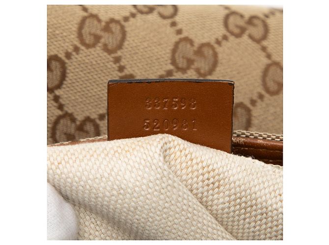 Borsa a tracolla Gucci GG Canvas Web marrone - vista 6