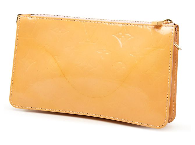 Borsa a tracolla Louis Vuitton Monogram Vernis Pochette Lexington Gialla Giallo - vista 2