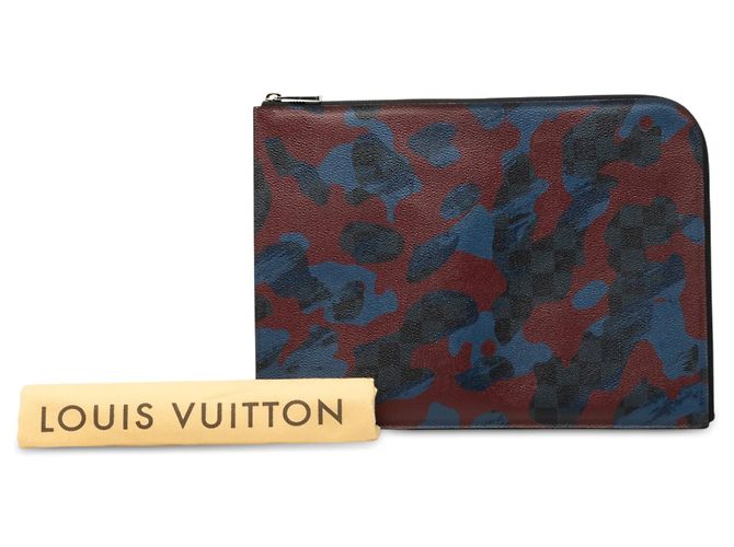 Borsa a pochette Louis Vuitton Damier Cobalt Camouflage Pochette Jour GM nera Nero - vista 7