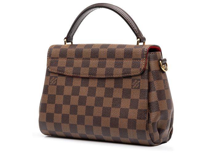 Borsa Louis Vuitton Damier Ebene Croisette Marrone - vista 2