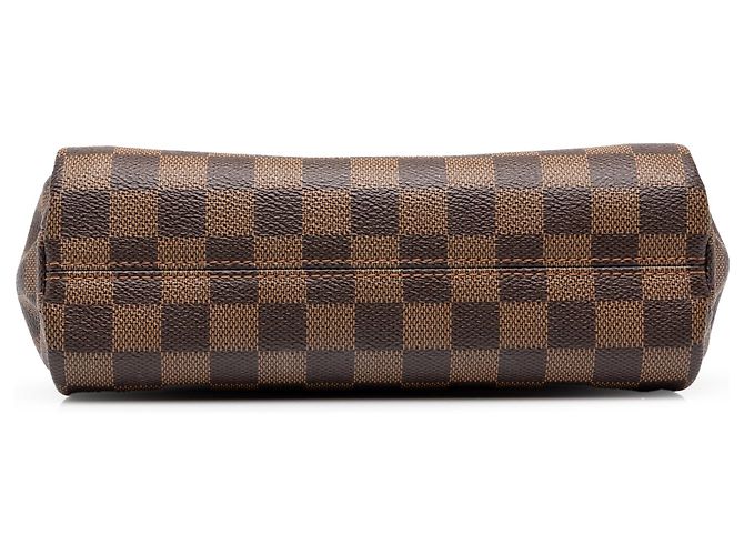 Borsa Louis Vuitton Damier Ebene Croisette Marrone - vista 3