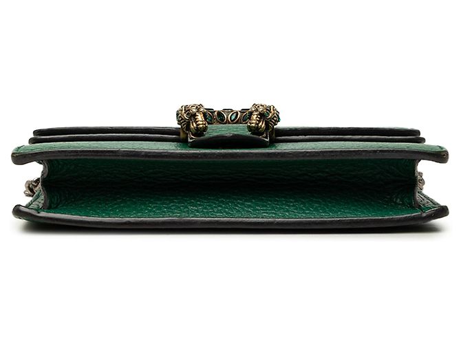 Borsa a tracolla Mini Dionysus Gucci in pelle di vitello verde - vista 3