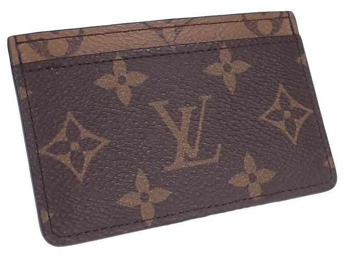 Tarjetero Louis Vuitton Monogram Reverse Marrón Castaño - vista 2