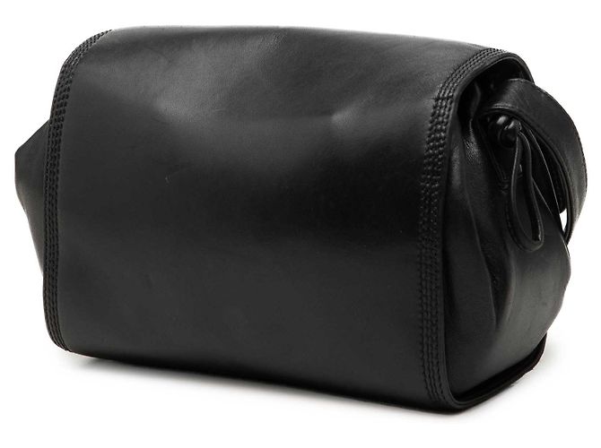 Borsa a tracolla con patta Anagram in pelle nera LOEWE Nero - vista 2