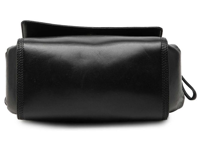Borsa a tracolla con patta Anagram in pelle nera LOEWE Nero - vista 3