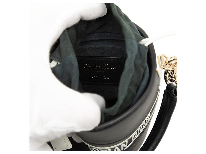 Autre Marque Borsa secchiello Dior Vibe Micro in vitello blu con coulisse - vista 5