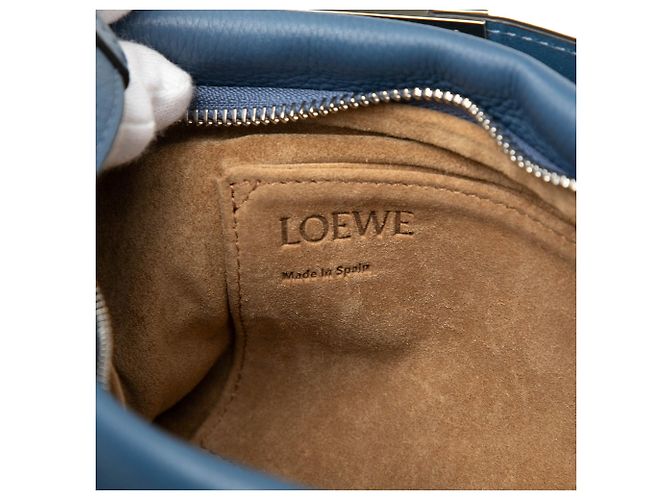 Borsa Missy Small LOEWE in vitello grana blu - vista 5