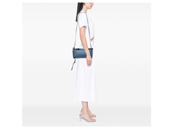 Borsa Missy Small LOEWE in vitello grana blu - vista 6