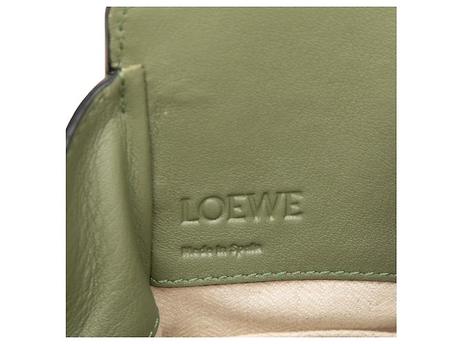 Borsa a sacchetto Mini Hammock in pelle verde LOEWE - vista 5