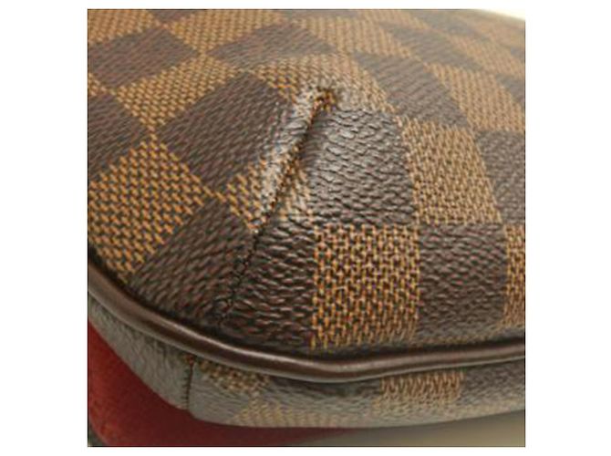 Borsa a tracolla Louis Vuitton Damier Ebene Musette Tango marrone con tracolla lunga - vista 12