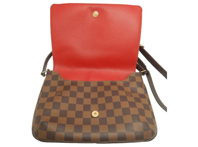 Borsa a tracolla Louis Vuitton Damier Ebene Musette Tango marrone con tracolla lunga - vista 20