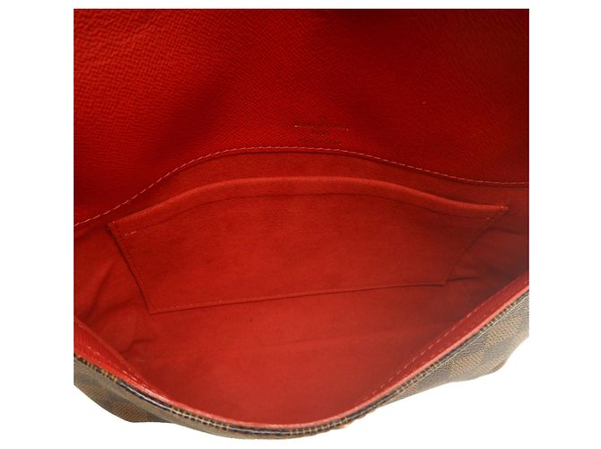 Borsa a tracolla Louis Vuitton Damier Ebene Musette Tango marrone con tracolla lunga - vista 4