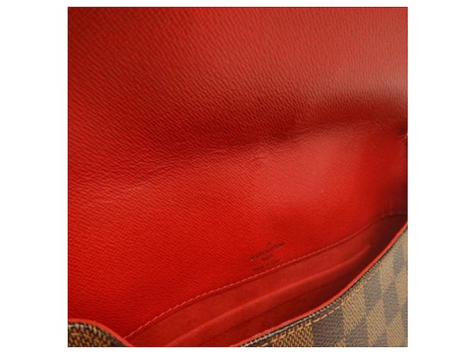 Borsa a tracolla Louis Vuitton Damier Ebene Musette Tango marrone con tracolla lunga - vista 8