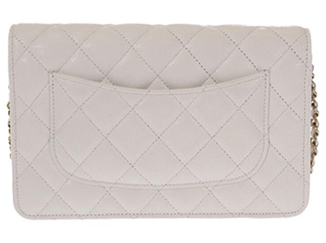 Borsa a tracolla Chanel Classic Caviar Wallet On Chain Bianca Bianco - vista 2