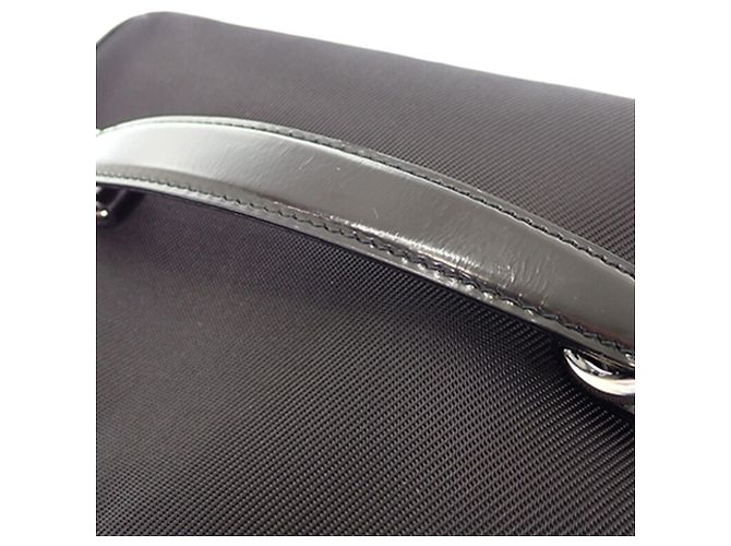 Bamboo Borsa Vanity Gucci in nylon nero con bambù - vista 12