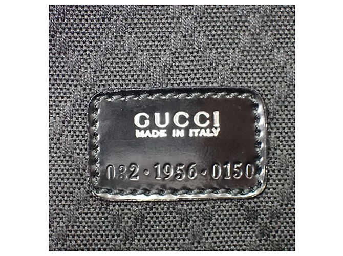 Bamboo Borsa Vanity Gucci in nylon nero con bambù - vista 9