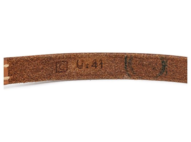 Bracciale Behapi Double Tour in pelle marrone Hermès - vista 6