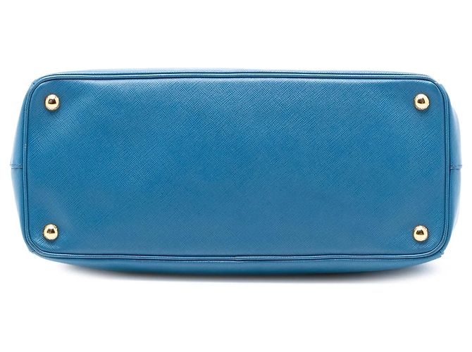 Borsa Prada Large Saffiano Lux Galleria Double Zip Blu - vista 3