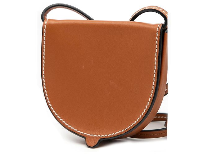 Borsa a tracolla LOEWE Mini Heel Pouch in vitello morbido marrone - vista 2