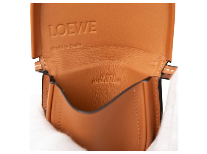 Borsa a tracolla LOEWE Mini Heel Pouch in vitello morbido marrone - vista 5