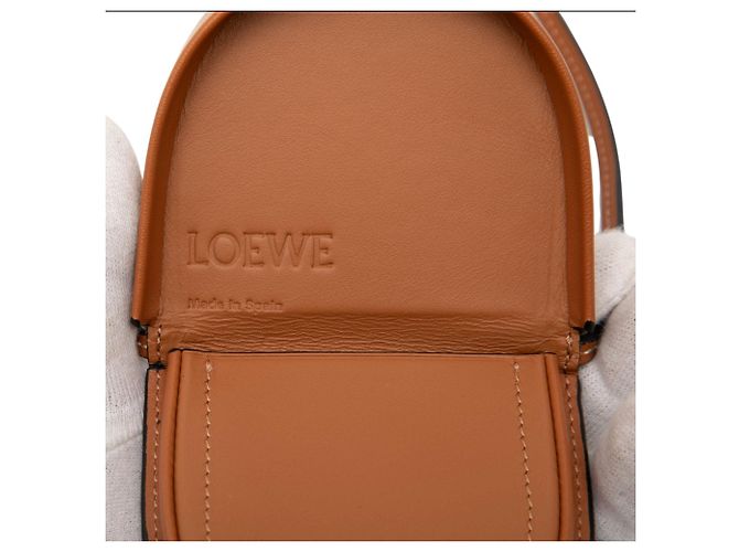 Borsa a tracolla LOEWE Mini Heel Pouch in vitello morbido marrone - vista 6