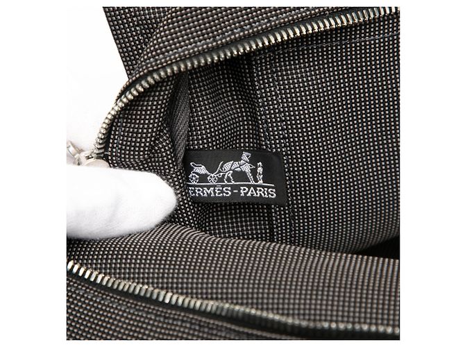 Borsa Tote Hermès Herline MM in tela grigia Grigio - vista 5