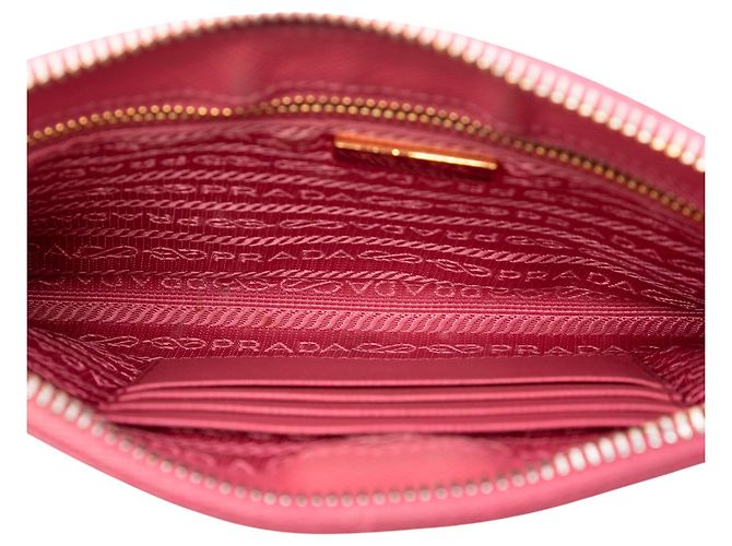 Bolsa de Ombro Prada Saffiano Rosa - vista 4