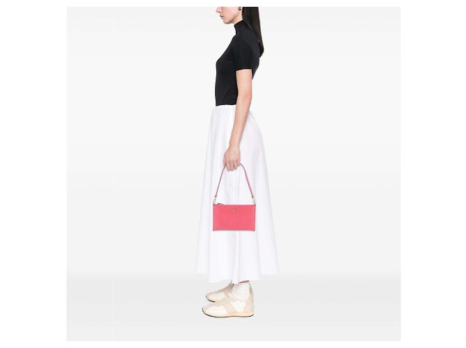 Bolsa de Ombro Prada Saffiano Rosa - vista 6