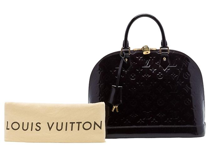 Borsa Louis Vuitton Monogram Vernis Alma PM Purple Porpora - vista 7