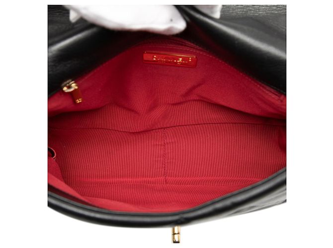 Borsa Chanel 19 Flap Satchel Large in pelle di agnello nera Nero - vista 4