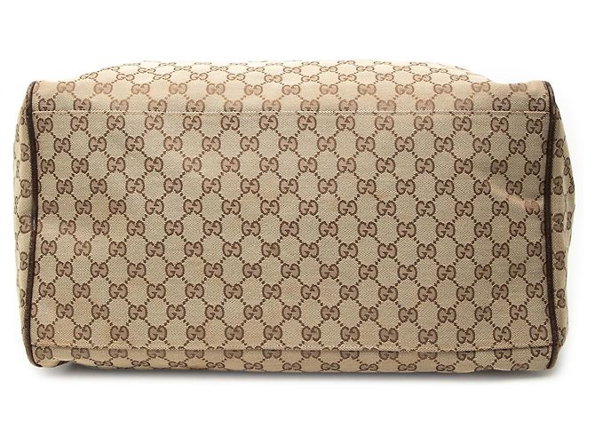 Borsa Duffle Gucci GG Canvas Web Beige - vista 3