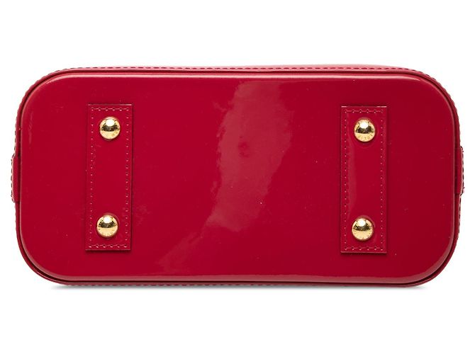 Borsa Satchel Louis Vuitton Monogram Vernis Alma BB Rossa Rosso - vista 3