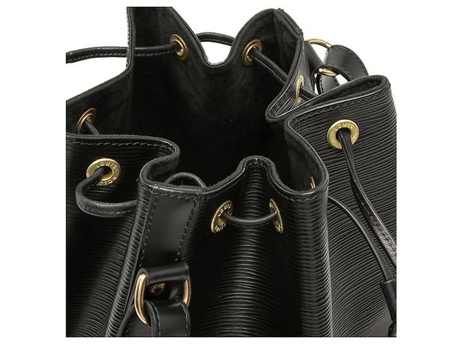 Borsa a secchiello Louis Vuitton Epi Petit Noe Nera Nero - vista 7