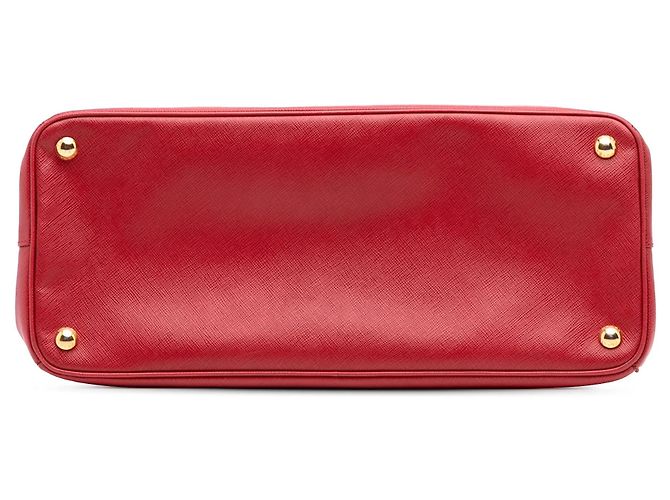 Borsa Prada Large Saffiano Lux Galleria Double Zip Rossa Rosso - vista 3