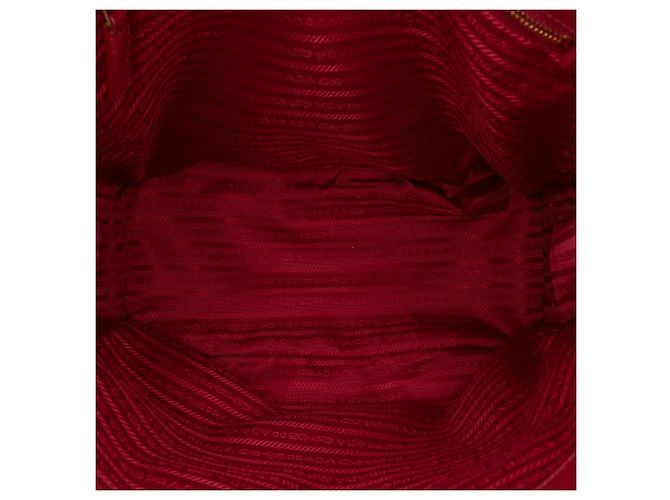 Borsa Prada Large Saffiano Lux Galleria Double Zip Rossa Rosso - vista 4