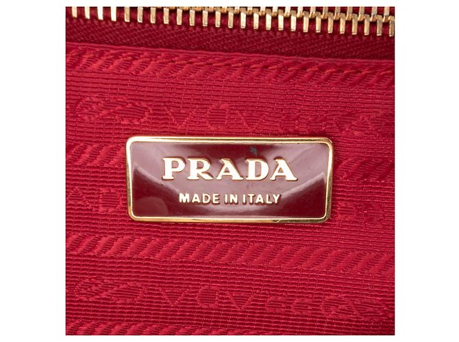 Borsa Prada Large Saffiano Lux Galleria Double Zip Rossa Rosso - vista 5