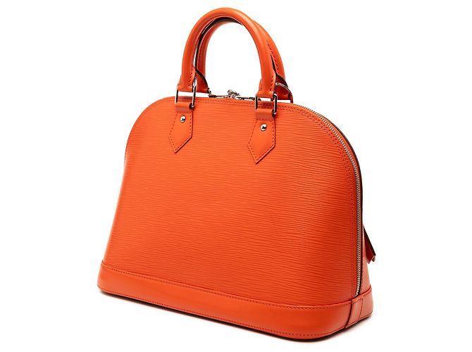 Borsa Satchel Louis Vuitton Epi Alma PM Arancione - vista 2