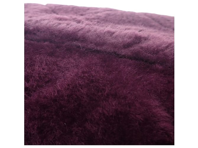 Borsa Satchel Chanel Coconing Single Flap in shearling matelassé Viola Porpora - vista 9