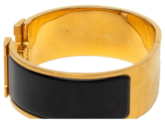 Bracciale Hermès Clic Clac H Largo in Smalto Nero PM - vista 5