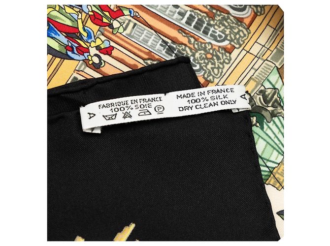 Pañuelo de seda Hermès Sanssoucy Negro 90 - vista 2